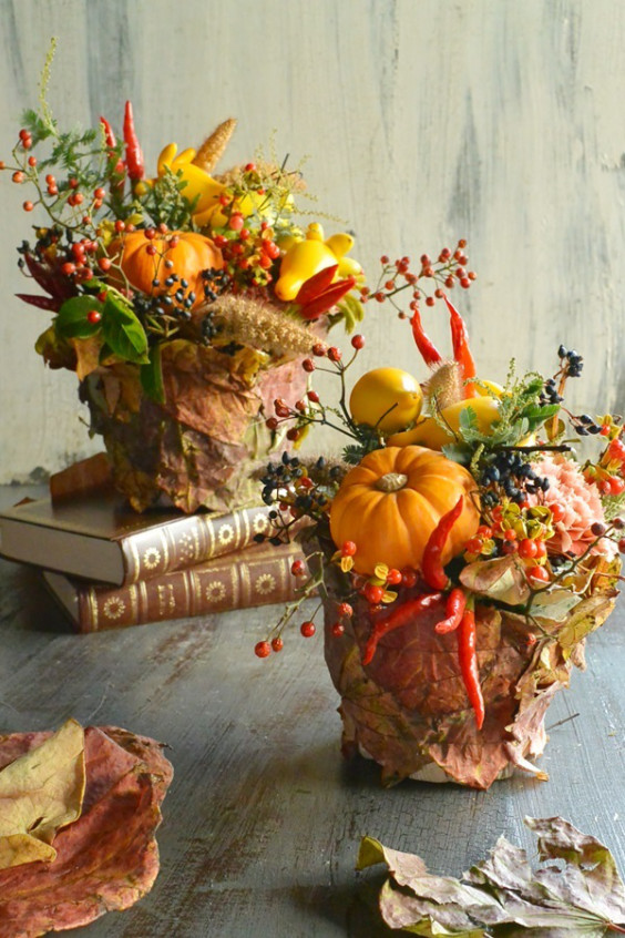 アロマとお花のコラボレッスン リッチアロマクリームとハロウィン紅葉アレンジを作ろう グリュック フローリスティーク