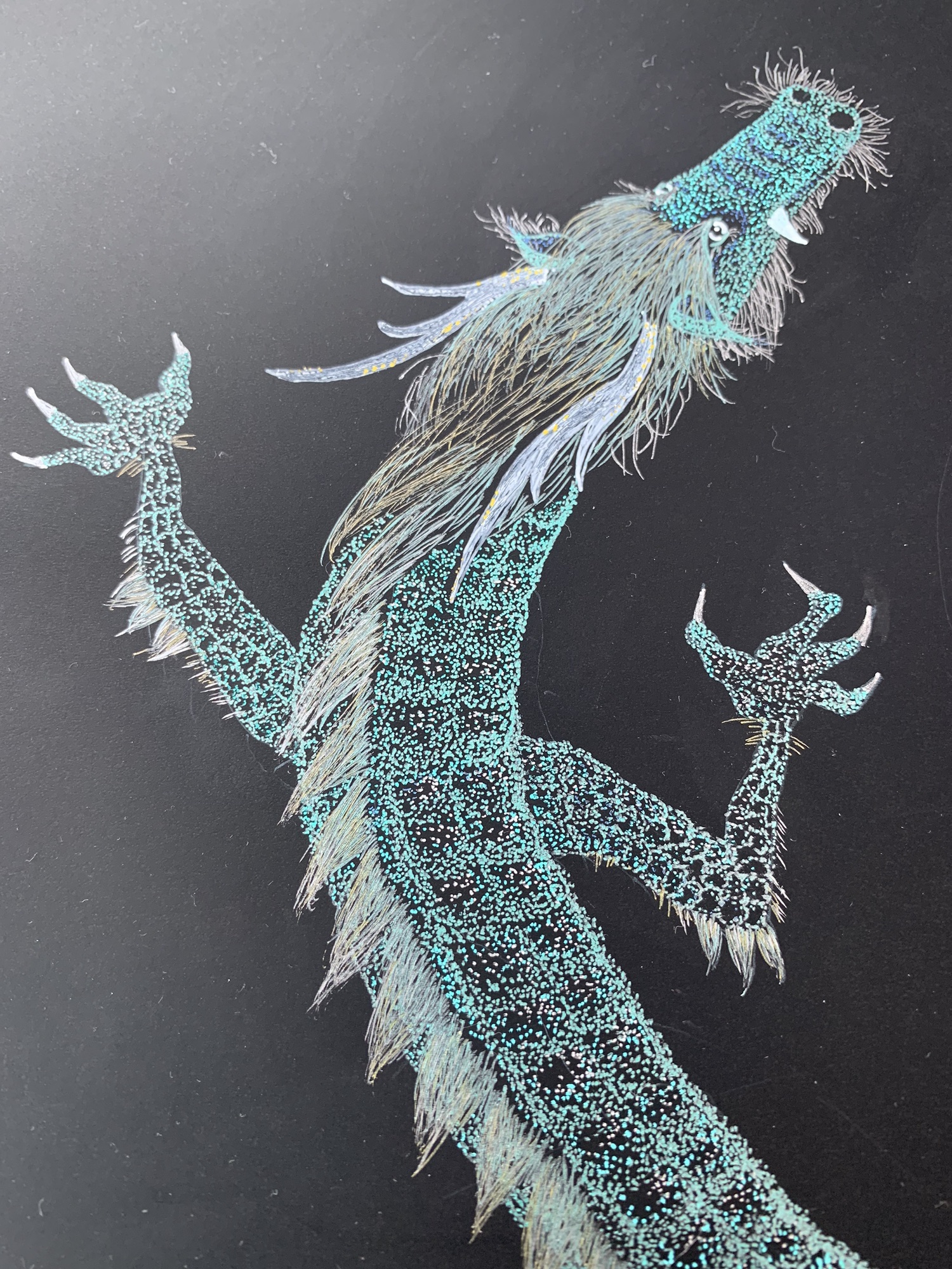 緑の龍さん🐲白い龍さん🐉 | 点描画アーティスト✨✨悠由の部屋