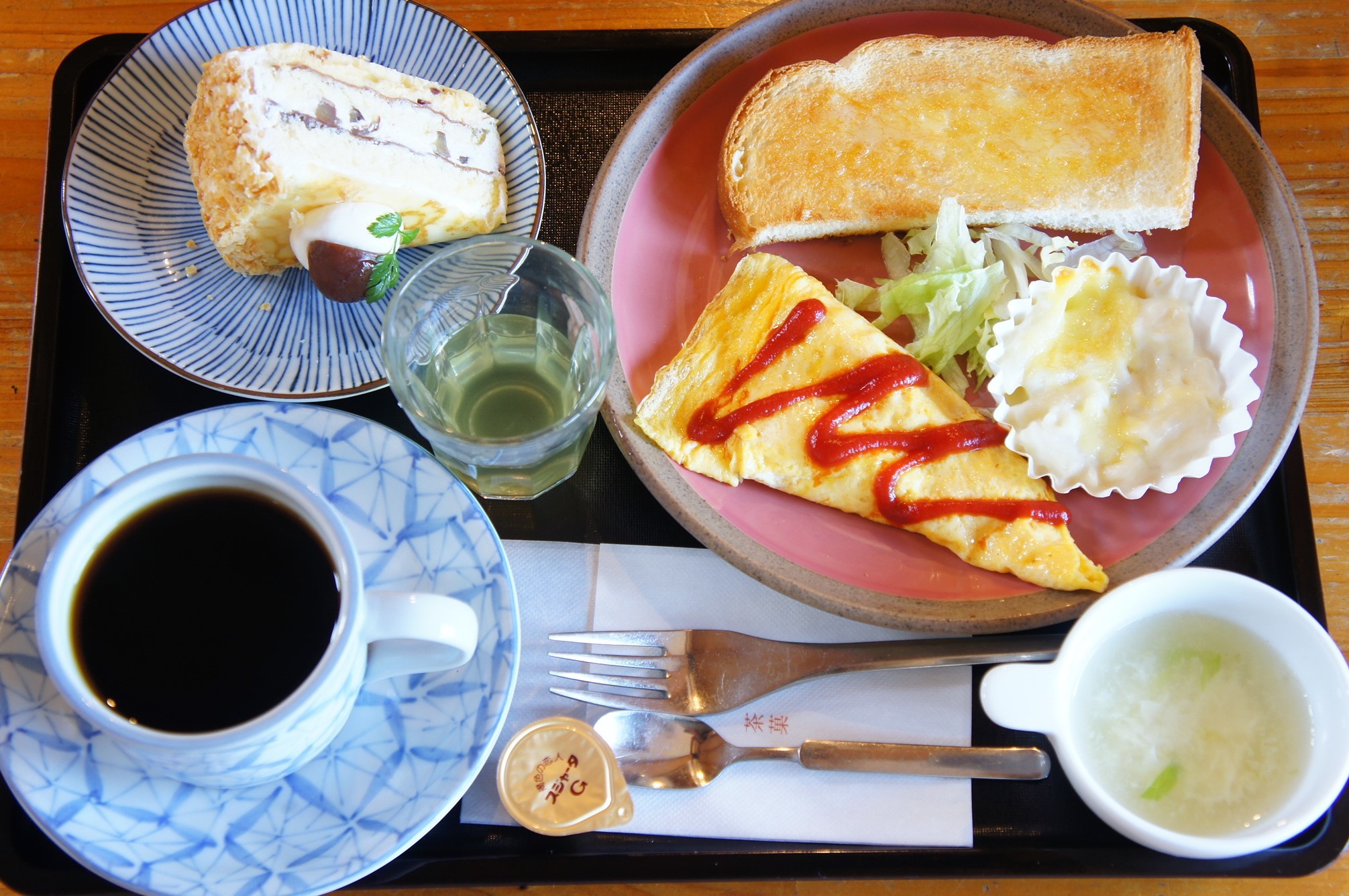 和菓子＆ケーキ店の豪華モーニングセット【茶菓かぢや】関市山田☆岐阜