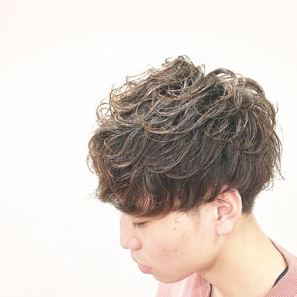 フェザーマッシュショートヘア 裾はフェード風 Orenchi Mens Hair