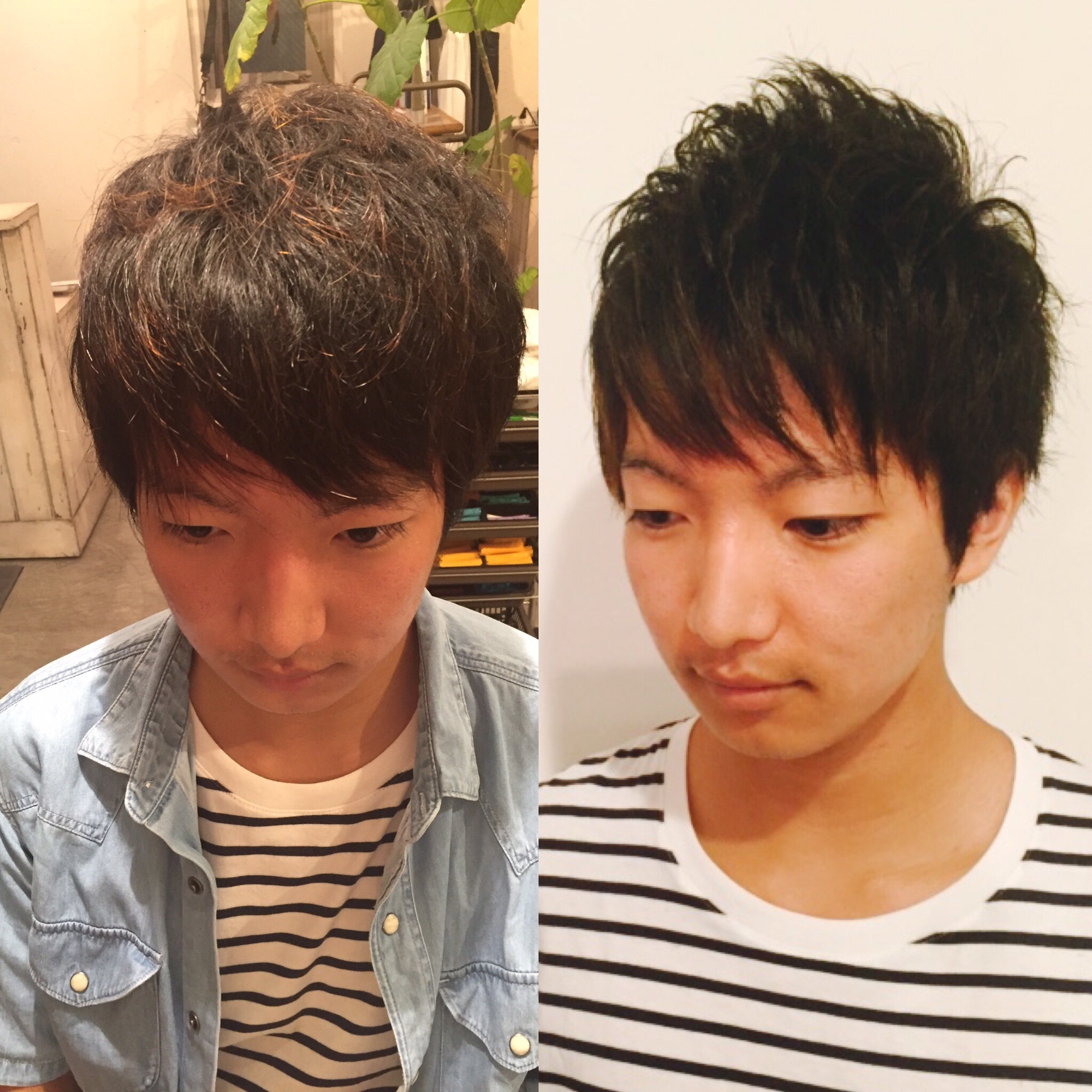 男性カット髪型カット前とカット後印象は変わります イメージチェンジしてみましょう メンズヘアカット専門