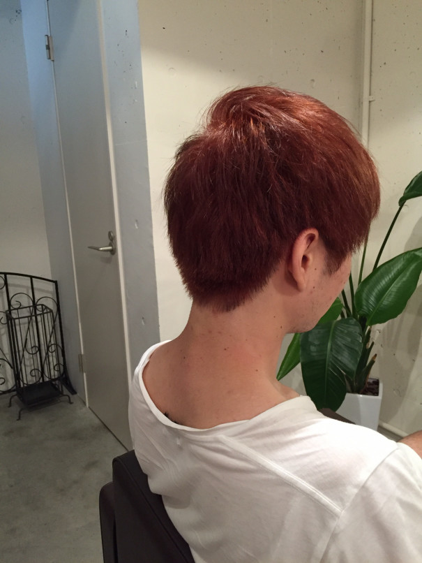 髪の毛の色を赤色にしてみたいけど どのくらい赤になるの Orenchi Mens Hair