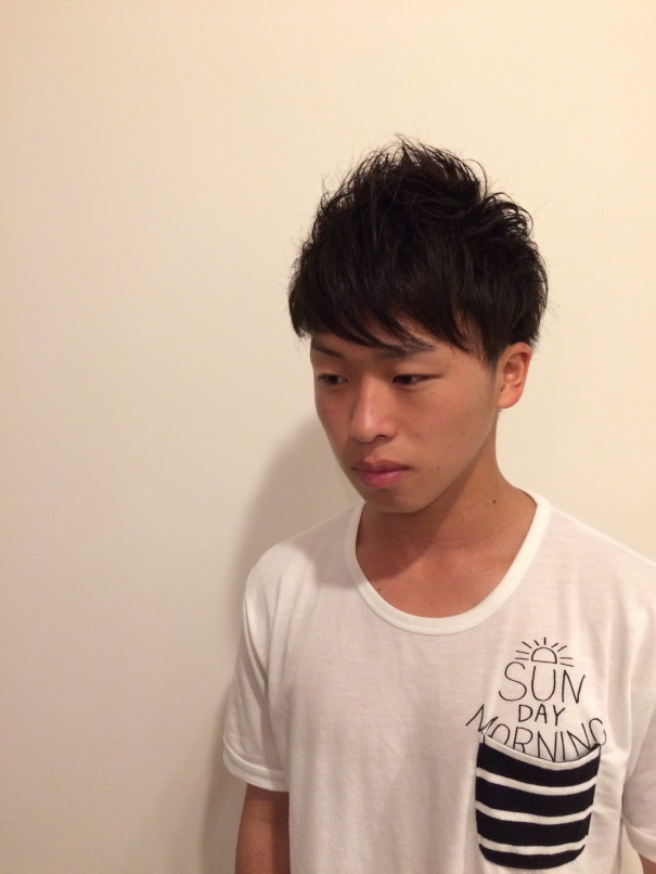 ネープレスツーブロックショートマッシュ メンズヘアカット専門