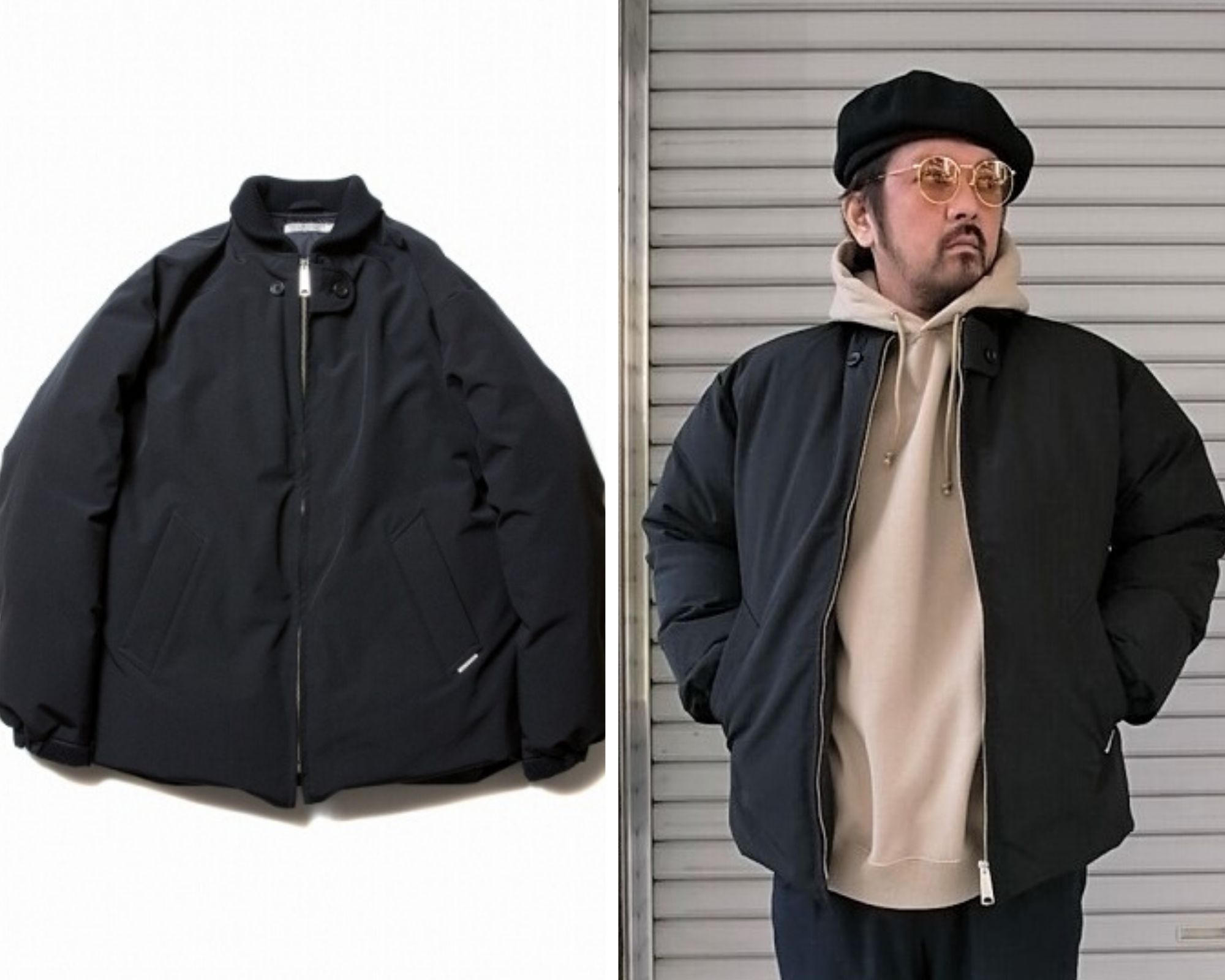 COOTIE / Nylon Down Jacket -Black--