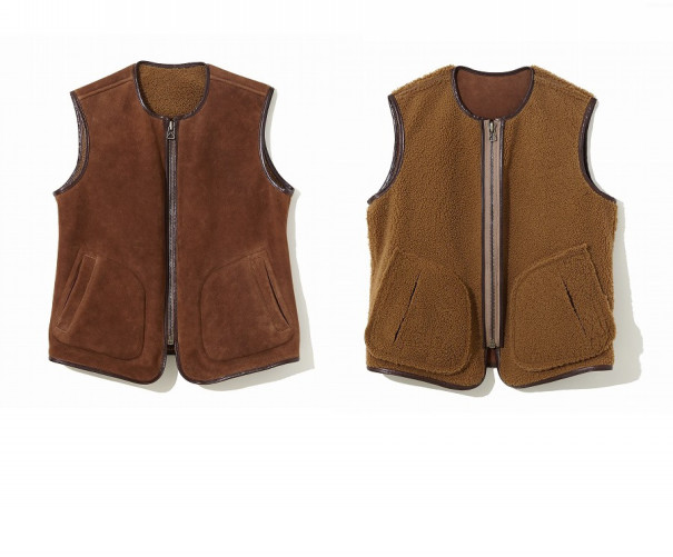 NAISSANCE / REVERSIBLE MOUTON VEST | tinyworld.news
