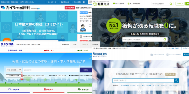 日本4大転職クチコミサイト Enカイシャの評判 キャリコネ Vorkers 転職会議 をアクセス分析的視点から比較してみた Rictec 新美のブログ