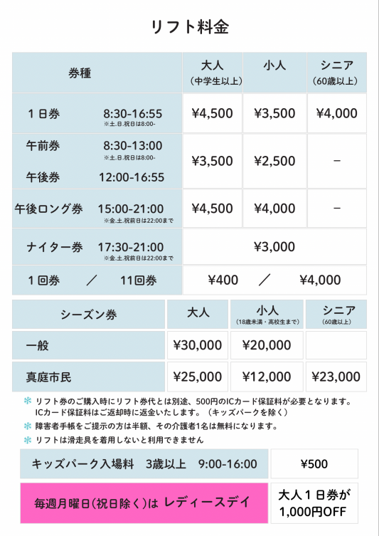 お取引中。蒜山ベアバレースキー場リフト引換券4枚 ひろぜんベアバレー 1日リフト引換券 リフト料金 | HIRUZEN BEAR