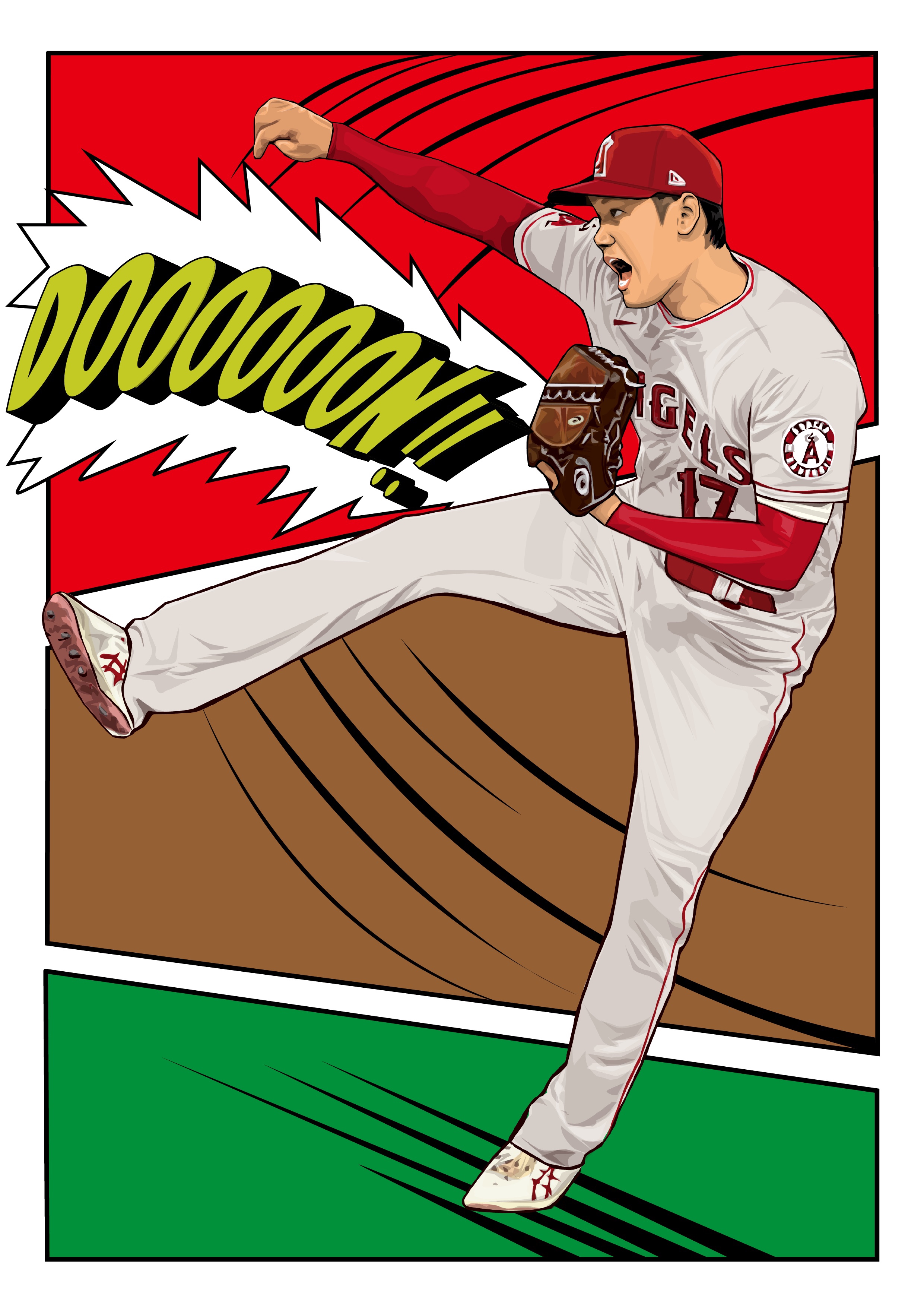 大谷翔平選手コミック風イラスト | KEIJI SUZUKI