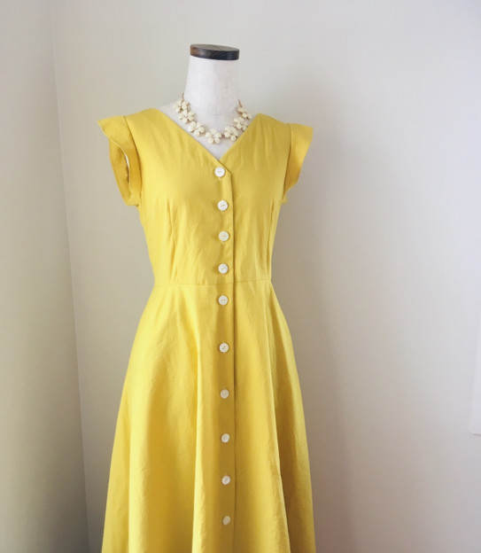 レモン柄のワンピース ちょっとした簡単アレンジ I Love Your Dress さぁ 楽しくて嬉しい服を仕立てよう レモン柄のワンピース ちょっとした簡単アレンジ I Love Your Dress さぁ 楽しくて嬉しい服を仕立てよう