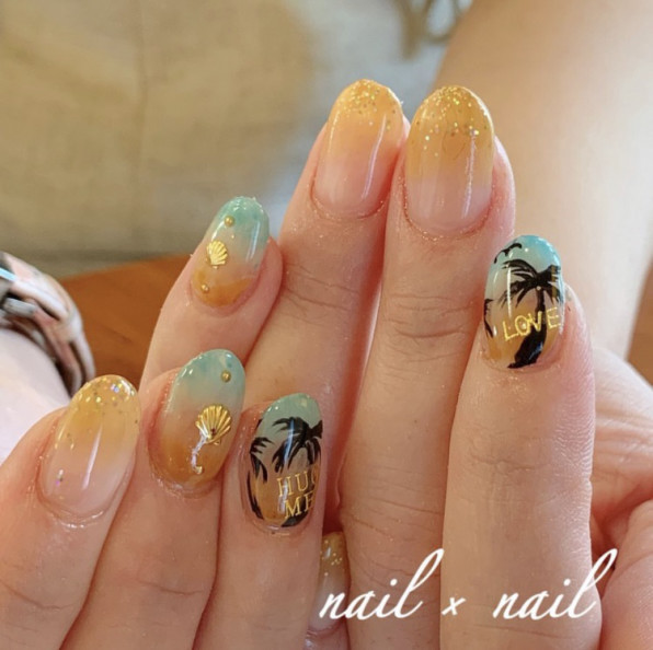 19年8月のお客様ネイル Nail Nail 巻爪補正とジェルネイル