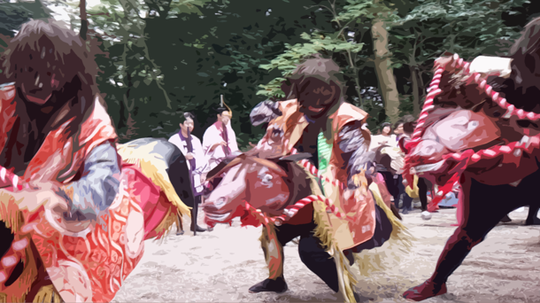 しゃご馬 八幡の笛木