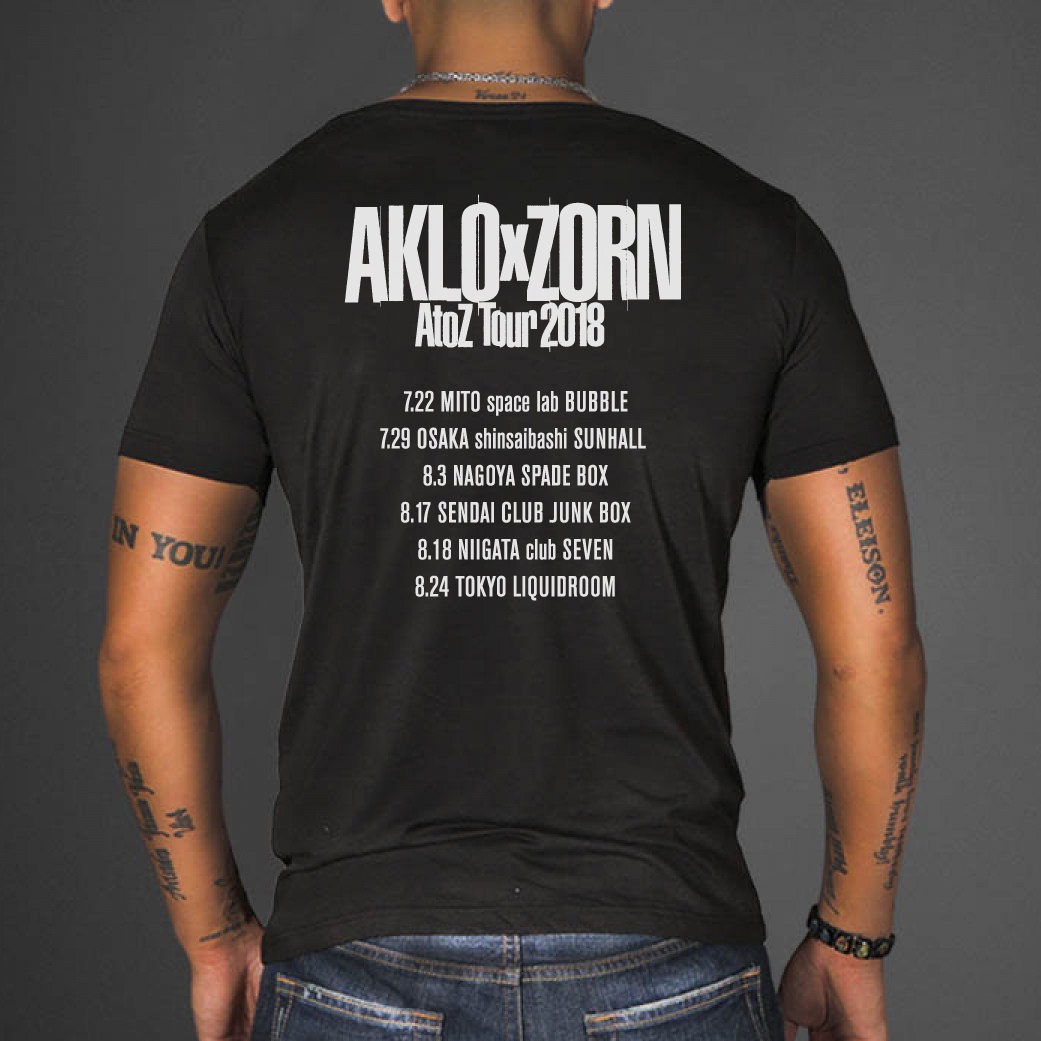 AKLO x ZORN AtoZ Tour 2018 TEE | ハイロックデザインオフィス