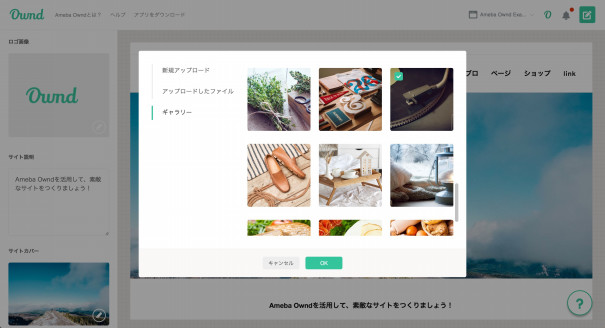 画像 カバー写真 ロゴ画像 サイトアイコン を設定する Ameba Ownd Help