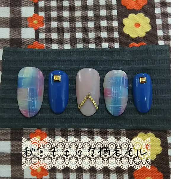 秋 チェック柄ネイルです Fairy Tale 秋 チェック柄ネイルです Fairy Tale