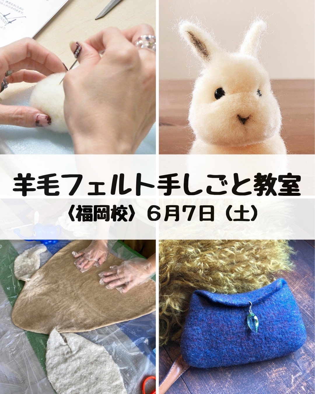 羊毛フェルト手しごと教室〈福岡校〉6月7日（土）開催 | ひつじの学校