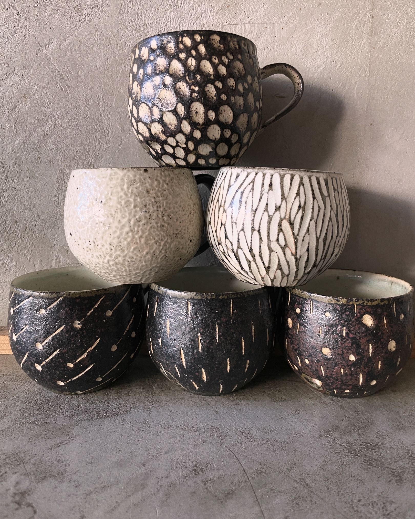 薮本寛之　スープカップ 薮本寛之｜皿｜マグカップ｜丸｜泡｜グレー｜うつわギャラリー陶