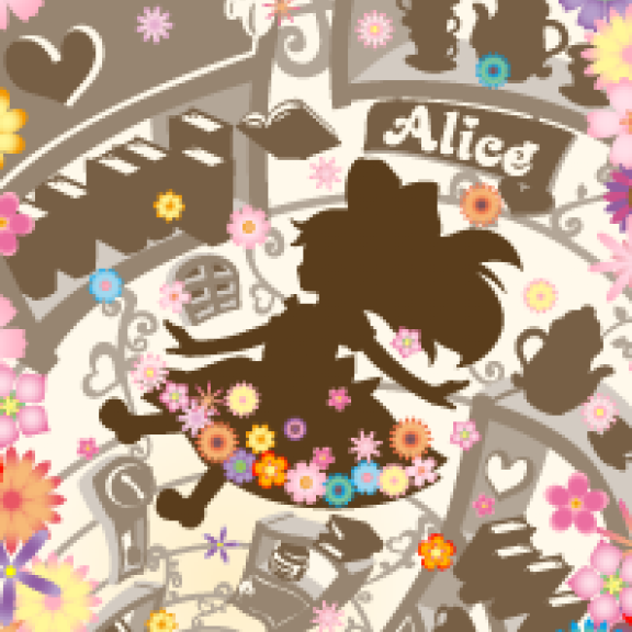 Line着せかえ シルエット アリス 不思議の国 フラワー 販売中 Fairytales Illustration By Tammytammy