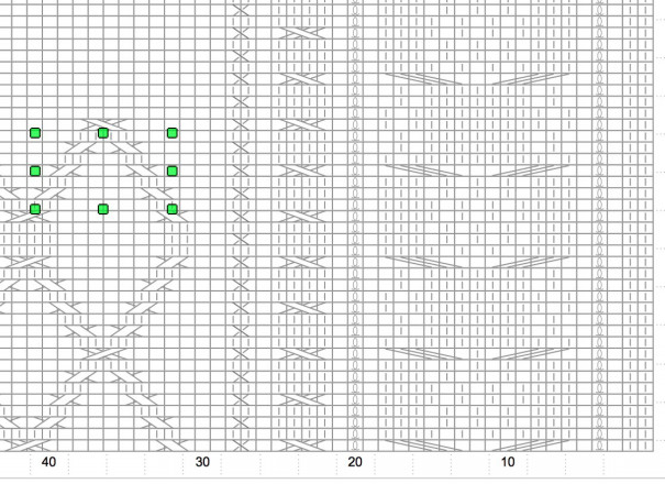 フリーソフトのopenofficeで 編み図を作成しています Knit Snow Winterforest