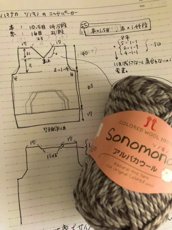 ハマナカのソノモノ アルパカウールで編むニットパーカー Knit SNow,WinterForest