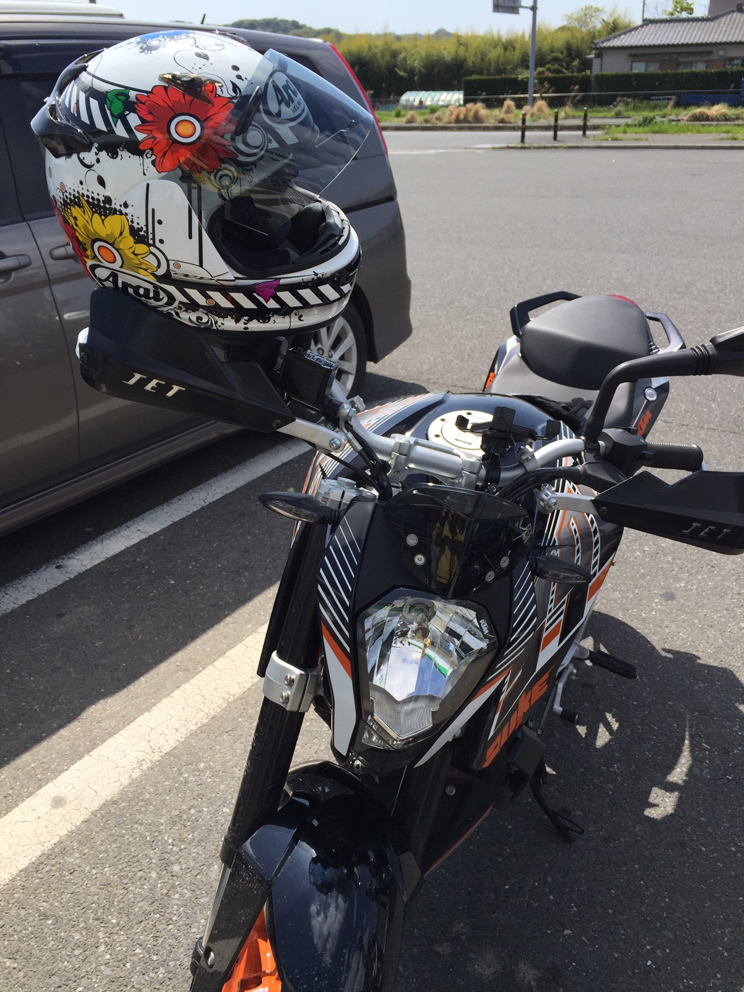 duke390にキジマのヘルメットロックを装着！ | Life with KTM duke 390