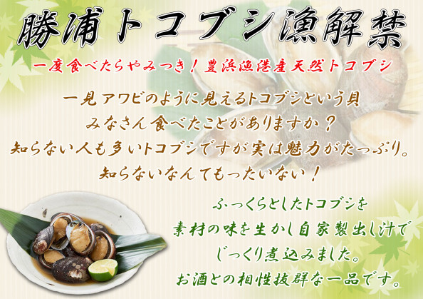 勝浦トコブシ漁解禁 かつうら久七丸 勝浦トコブシ漁解禁 かつうら久七丸