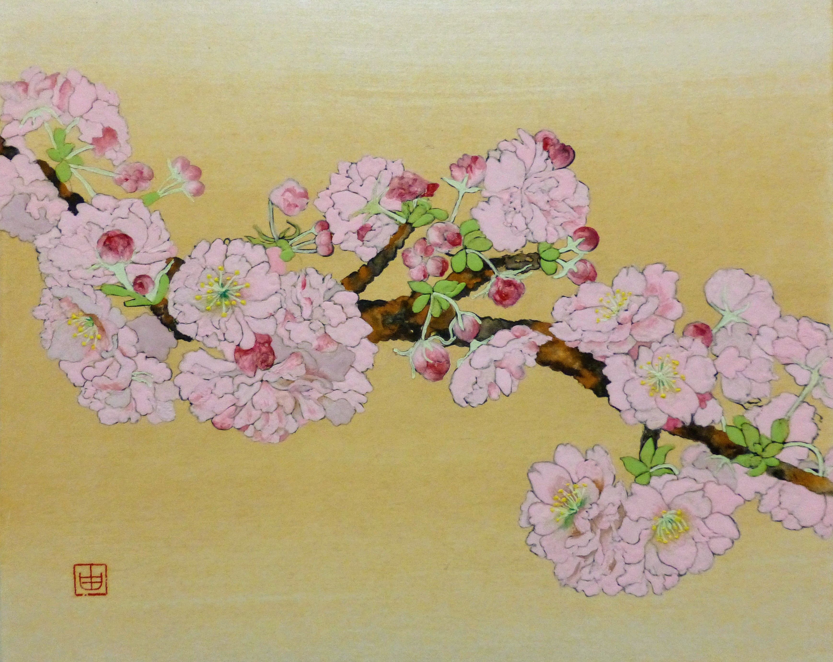 Utagawa Hiroshige（歌川広重） 歌川広重「八重桜に小鳥