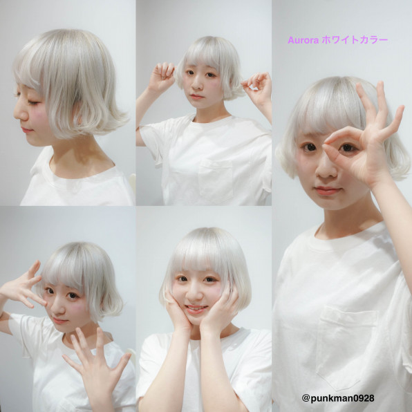 ホワイトシルバーカラーヘア 白髪色 Private Hair Salon Aurora