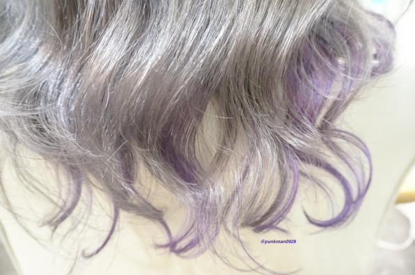 シルバーグレーグラデーションカラー ロング髪色 Private Hair Salon Aurora アウローラ