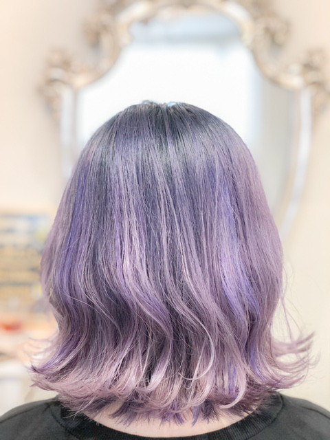 パープルラベンダーカラー 髪色 Private Hair Salon Aurora アウローラ