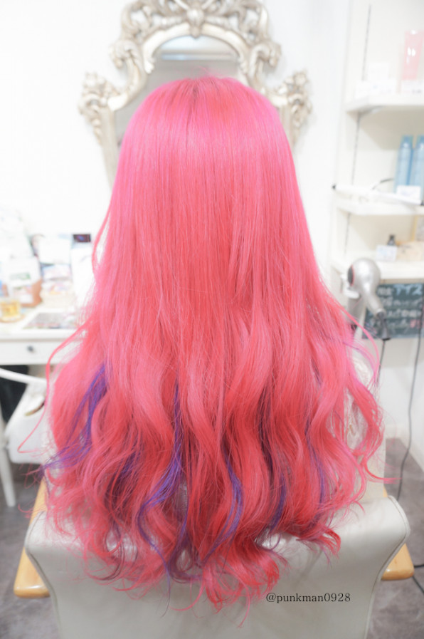 ピンクインナーメッシュパープルカラー 髪色 Private Hair Salon Aurora アウローラ