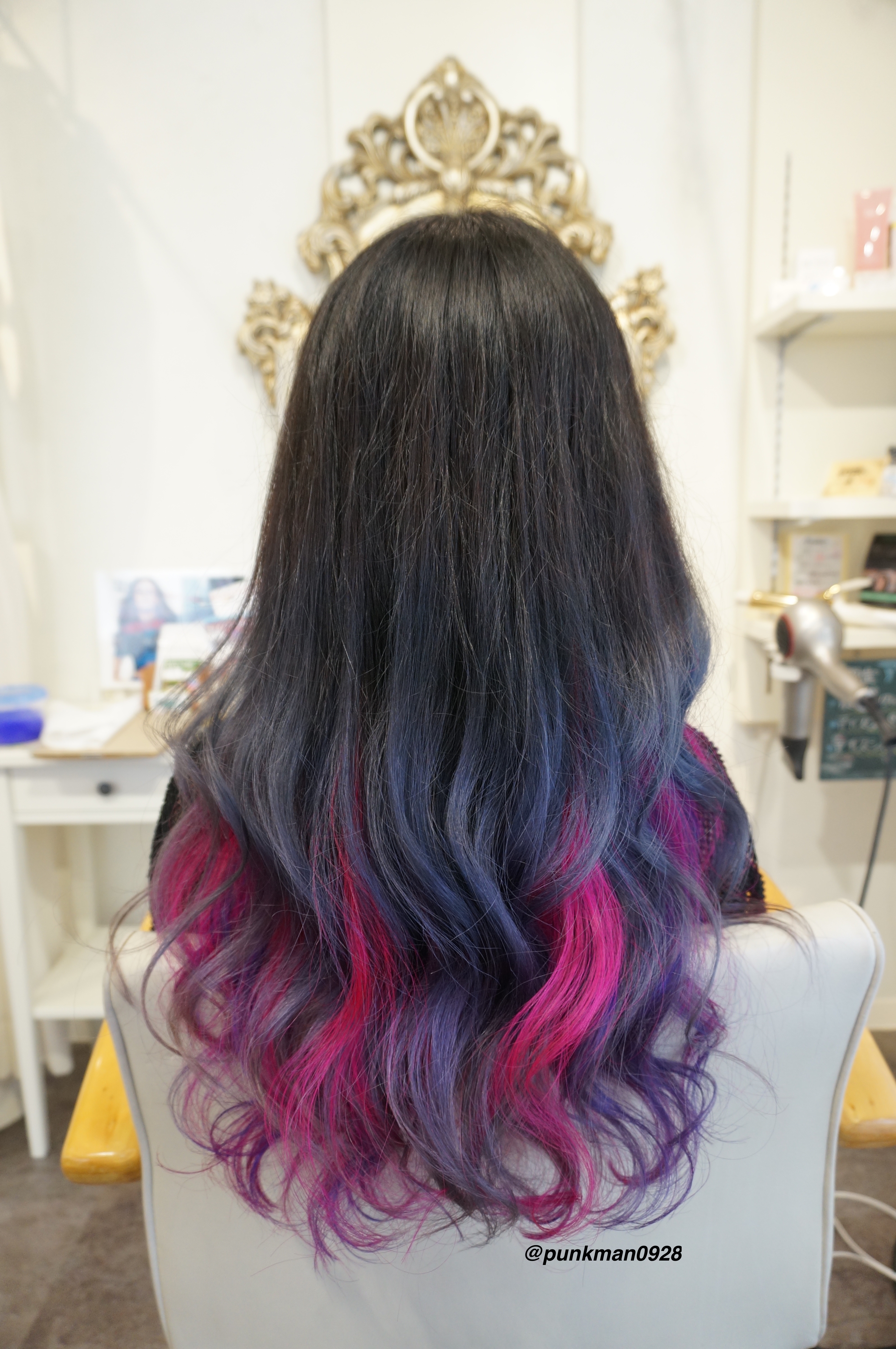 ラブリー紫 ピンク グラデーション 髪色 最高の花の画像