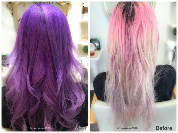 パープルヘア 紫髪色 超修復トリートメント Private Hair Salon Aurora アウローラ