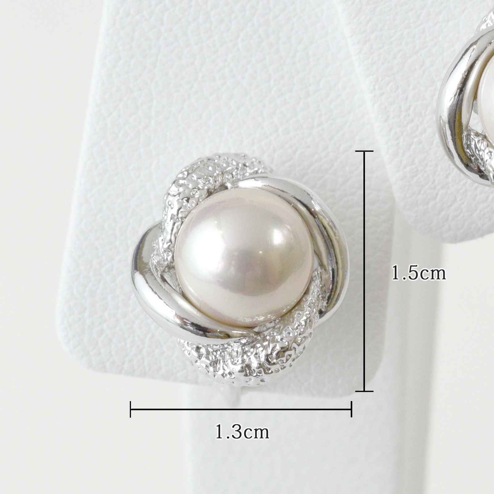 マベパールイヤリング 本真珠 本真珠 マベパール 大粒約14. 5mm シルバーイヤリング 両耳 mima