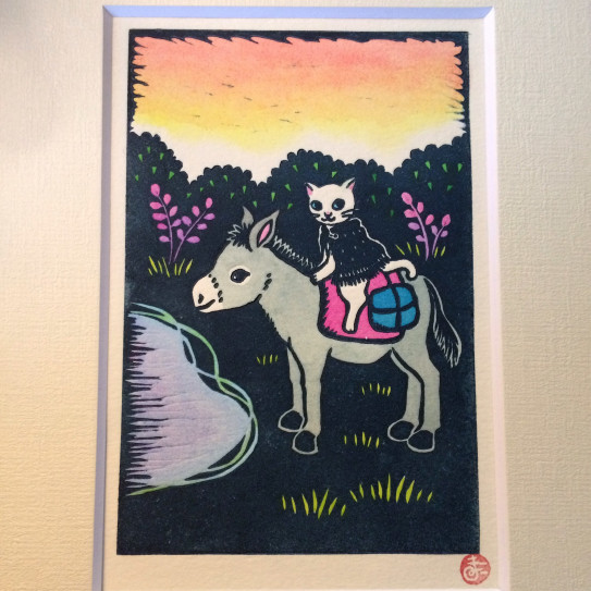 旅の途中 リノリウム版画 Mamiko Kataoka S Page 旅の途中 リノリウム版画 Mamiko Kataoka S Page