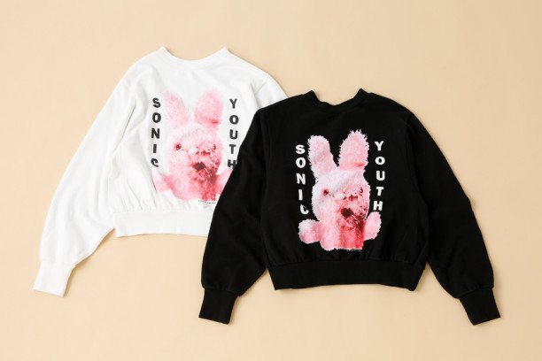 Sonic Youth 長袖カットソー ピンクウサギ 古着 Sonic Youth Tシャツ 