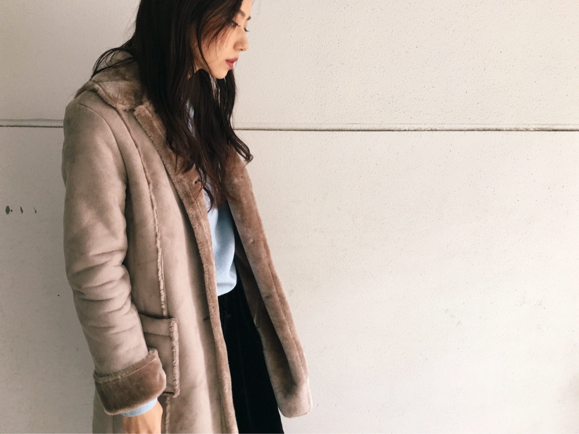 軽くてあたたかい、フェイクムートンコート!shiho | MOUSSY