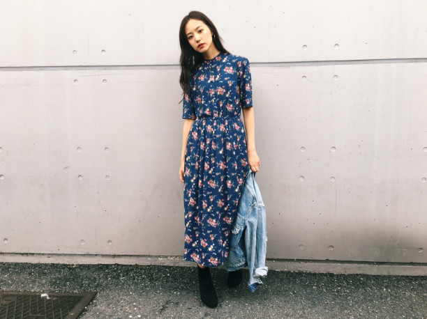 レトロなフラワーワンピースが入荷 Shiho Moussy レトロなフラワーワンピースが入荷 Shiho Moussy
