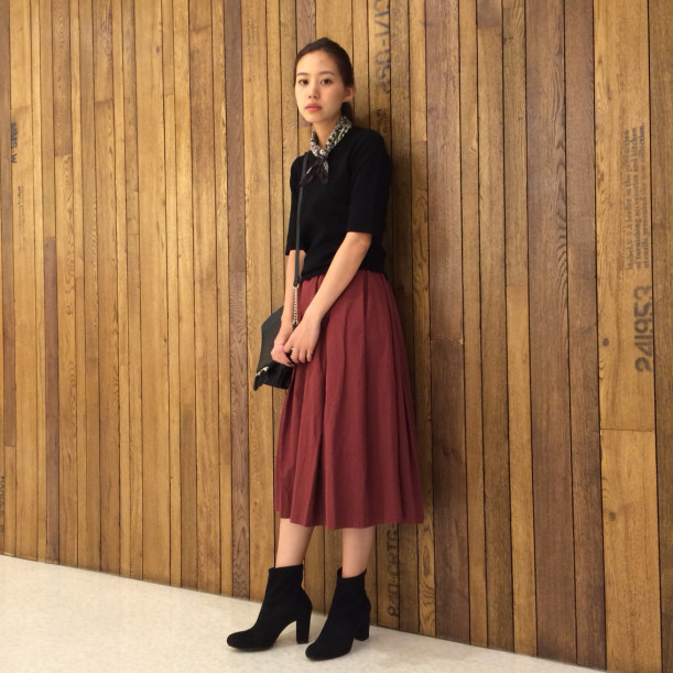 ロングスカートで秋コーデ Moussy