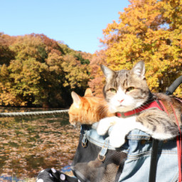 猫と紅葉 旅にゃんこ だいきち ふくちゃん The Traveling Cats