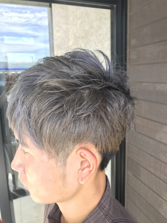 メンズハイトーンカラー Earth Coiffure Beaute 新潟中野山