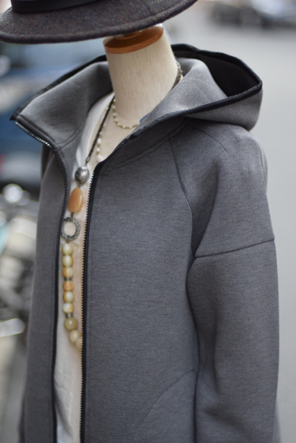 sfide ボンディングロングジップアップパーカー | +RECTANGLE 