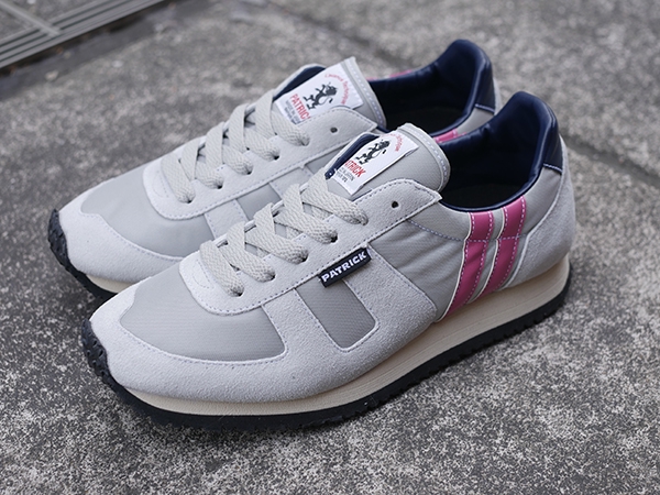 PATRICK ピンク グレー スニーカー　37 506117-1.jpg