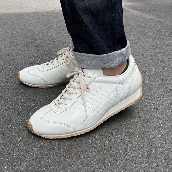 新品未使用✨PATRICK PAMIR ECR レザースニーカー ホワイト お洋服に合わせやすいワントーンカラーの大人スニーカー『PAMIR