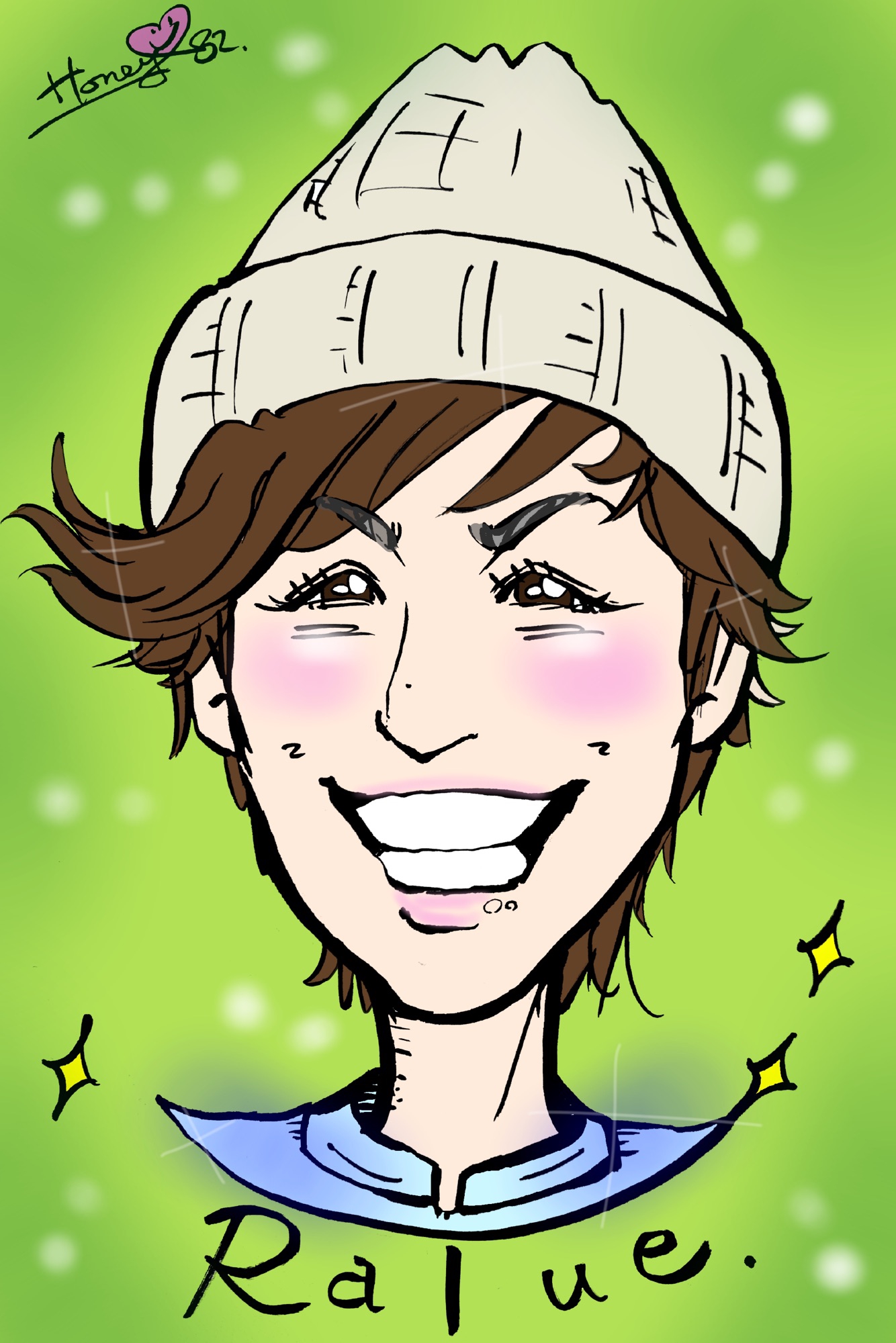 似顔絵(ベタ塗りの画像タイプ) 》 | 似顔絵屋Honey (静岡・似顔絵)