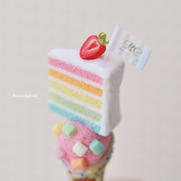 レインボーケーキアイスクリーム Heavenlycake Miniatures