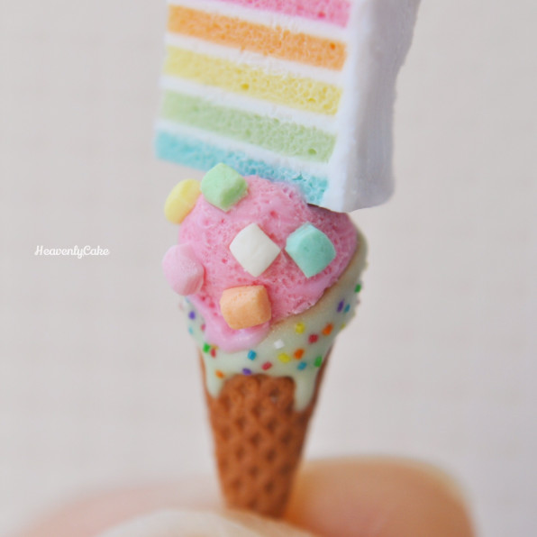 レインボーケーキアイスクリーム Heavenlycake Miniatures