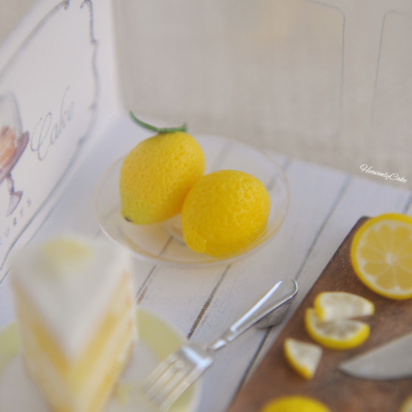 フレッシュレモンとケーキのセット Heavenlycake Miniatures フレッシュレモンとケーキのセット Heavenlycake Miniatures