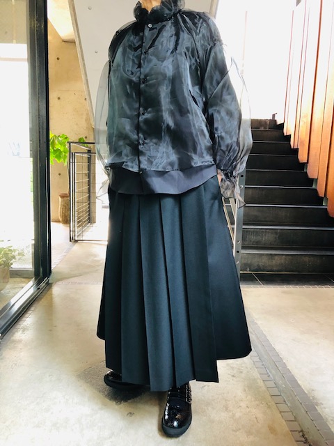 美品 noir kei ninomiya アシンメトリー プリーツ スカート