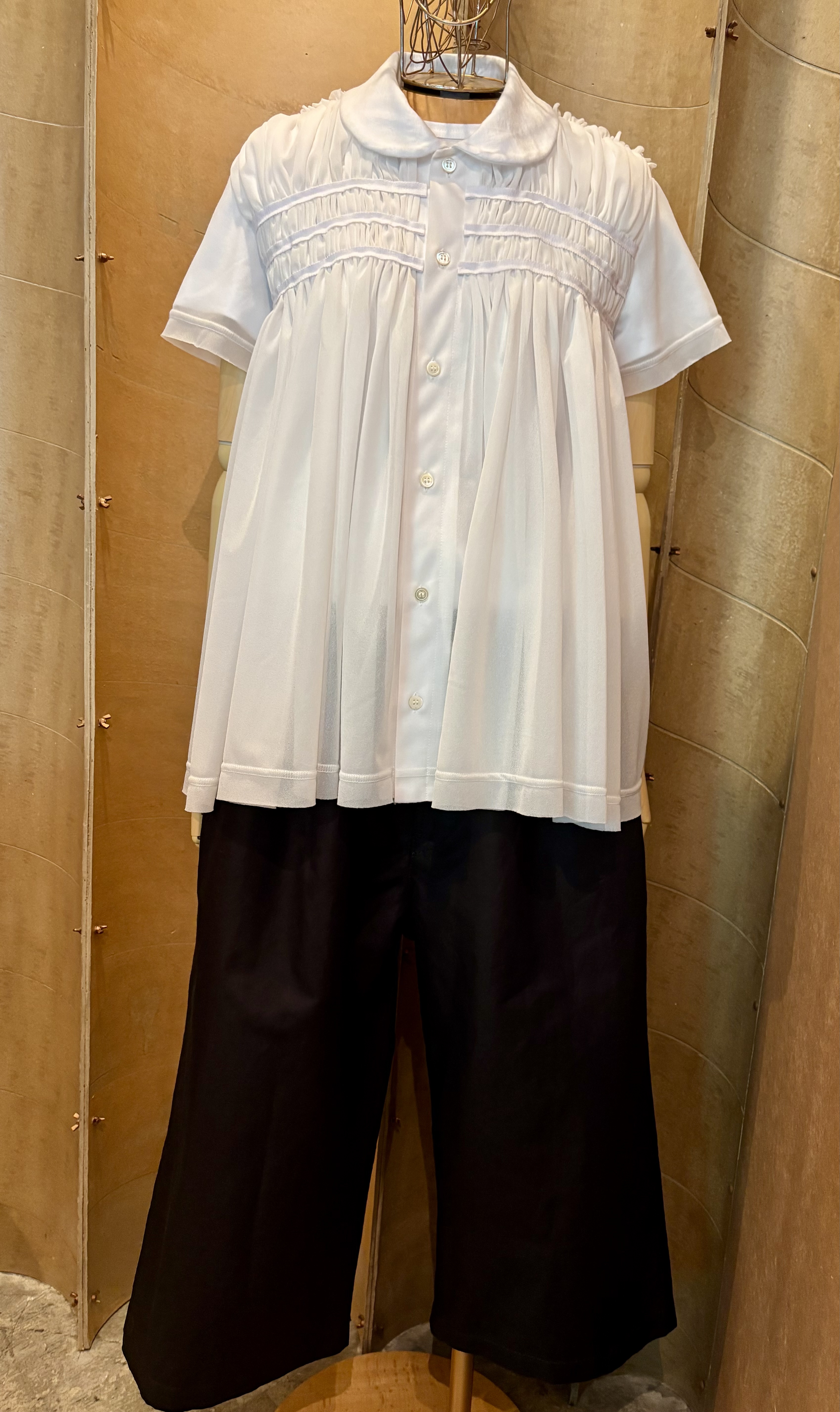 トリココムデギャルソン転写プリントボーダーベストtao toga Sacai