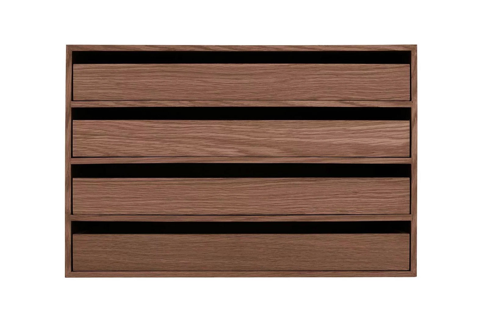 無印良品 木製収納ケース・引出式・４段・ワイド・オーク材 廃盤品-